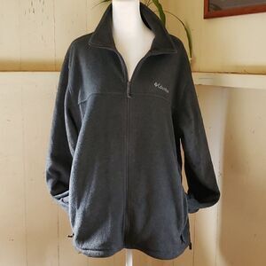 COLUMBIA Women's Benton Springs Full Zip Fleece Charcoal Heather Gray Jacket